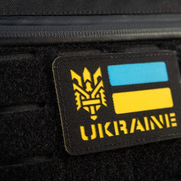 M-Tac нашивка Ukraine (с Тризубом) Laser Cut Black/Yellow/Blue/GID 51497902 фото