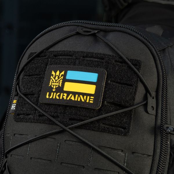 M-Tac нашивка Ukraine (с Тризубом) Laser Cut Black/Yellow/Blue/GID 51497902 фото