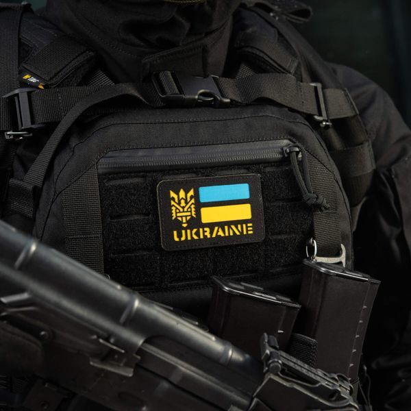 M-Tac нашивка Ukraine (с Тризубом) Laser Cut Black/Yellow/Blue/GID 51497902 фото