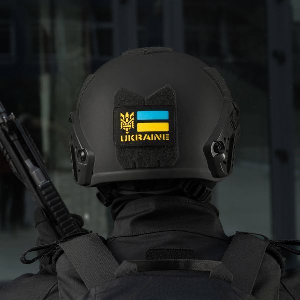 M-Tac нашивка Ukraine (с Тризубом) Laser Cut Black/Yellow/Blue/GID 51497902 фото