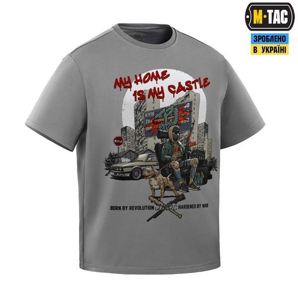 M-Tac футболка My Home is my Castle Oversize Light Grey 80117011_XS фото