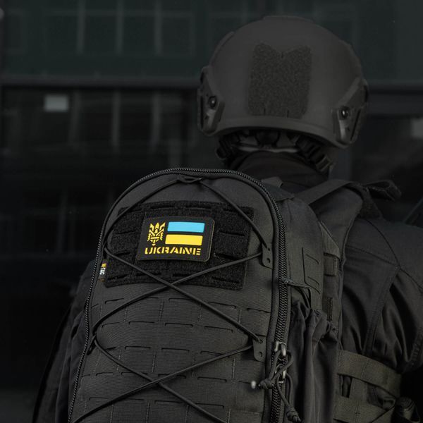 M-Tac нашивка Ukraine (с Тризубом) Laser Cut Black/Yellow/Blue/GID 51497902 фото