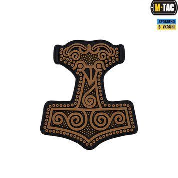 M-Tac нашивка Молот Тора 3D PVC Black/Coyote 51180205 фото