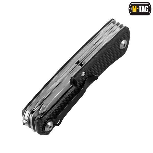 M-Tac ніж складаний Type 9 (6 інструментів) Black/Steel 60081000 фото