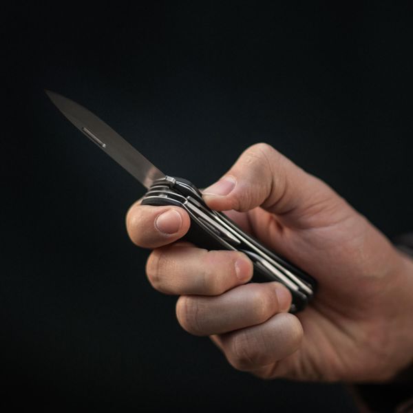 M-Tac ніж складаний Type 9 (6 інструментів) Black/Steel 60081000 фото