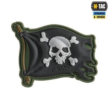 M-Tac нашивка Веселий Роджер PVC Olive/Black 51116801 фото