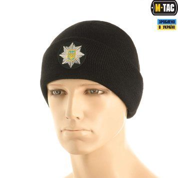 M-Tac шапка Поліція тонка в'язка 100% акрил Black 40555002_S/M фото