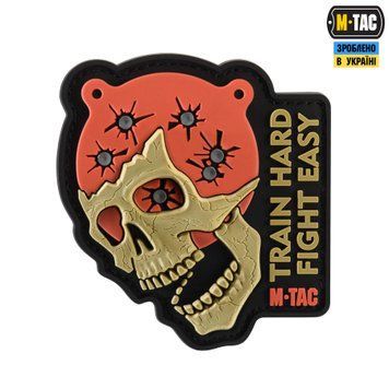 M-Tac нашивка Train Hard Fight Easy PVC Black/Red 51696233 фото