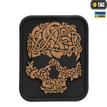 M-Tac нашивка Viking Skull PVC Black/Coyote 51158205 фото