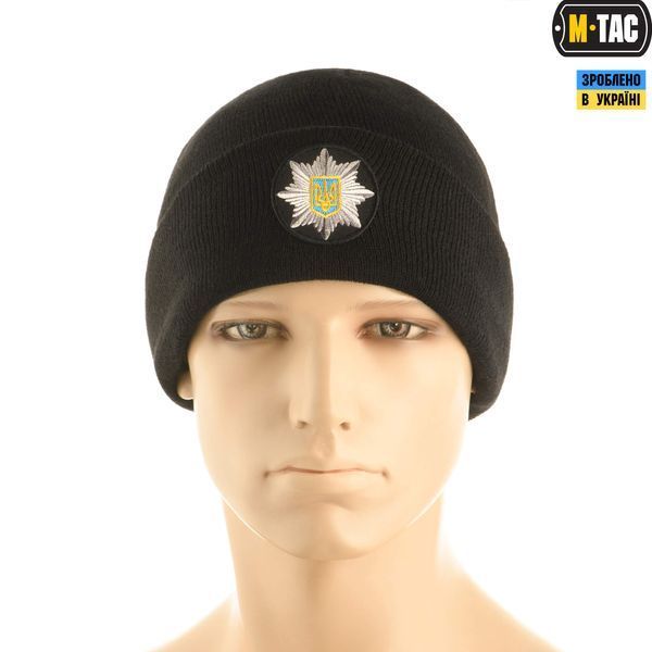 M-Tac шапка Поліція тонка в'язка 100% акрил Black 40555002_S/M фото