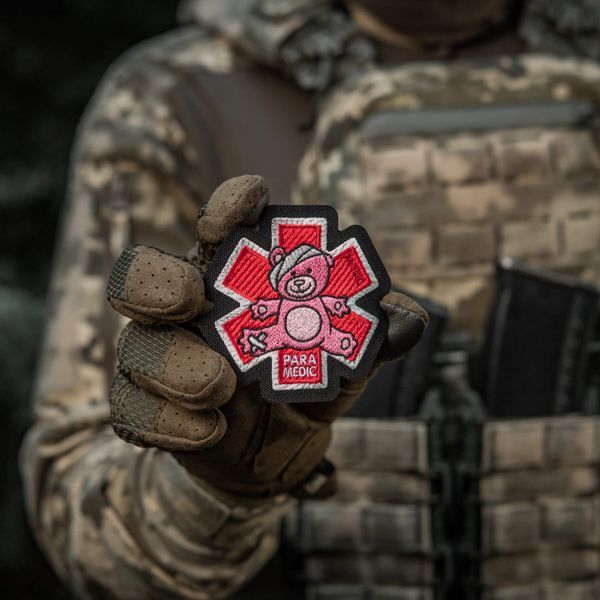 M-Tac нашивка Paramedic Ведмідь (вишивка) Pink/Black 51480002 фото