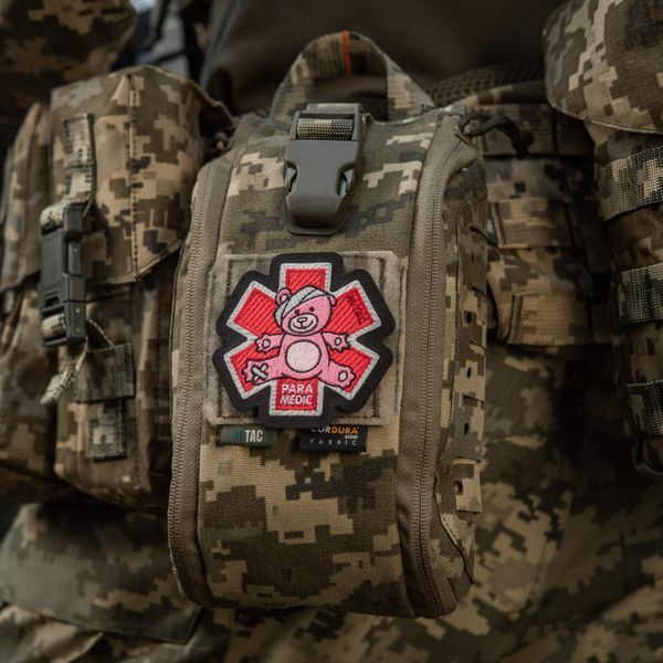 M-Tac нашивка Paramedic Ведмідь (вишивка) Pink/Black 51480002 фото