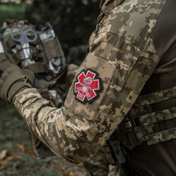 M-Tac нашивка Paramedic Ведмідь (вишивка) Pink/Black 51480002 фото