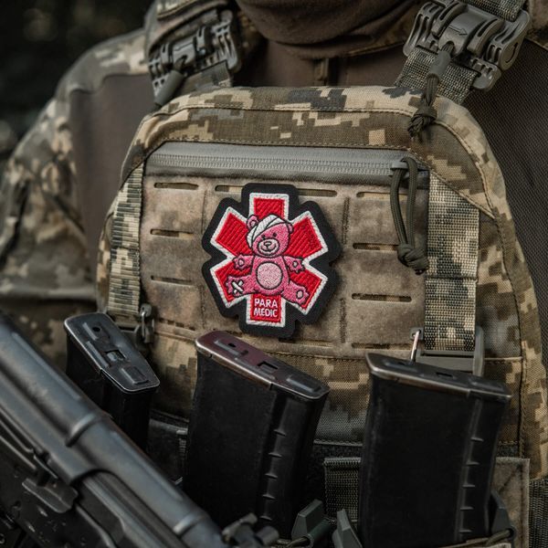 M-Tac нашивка Paramedic Ведмідь (вишивка) Pink/Black 51480002 фото