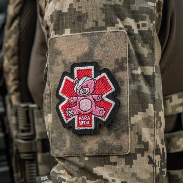 M-Tac нашивка Paramedic Ведмідь (вишивка) Pink/Black 51480002 фото