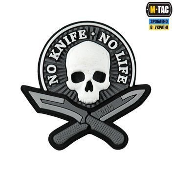 M-Tac нашивка No Knife - No Life 3D PVC Black/White 51128236 фото