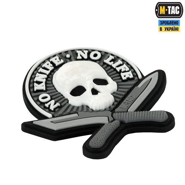 M-Tac нашивка No Knife - No Life 3D PVC Black/White 51128236 фото