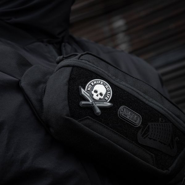 M-Tac нашивка No Knife - No Life 3D PVC Black/White 51128236 фото